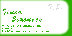 timea simonics business card